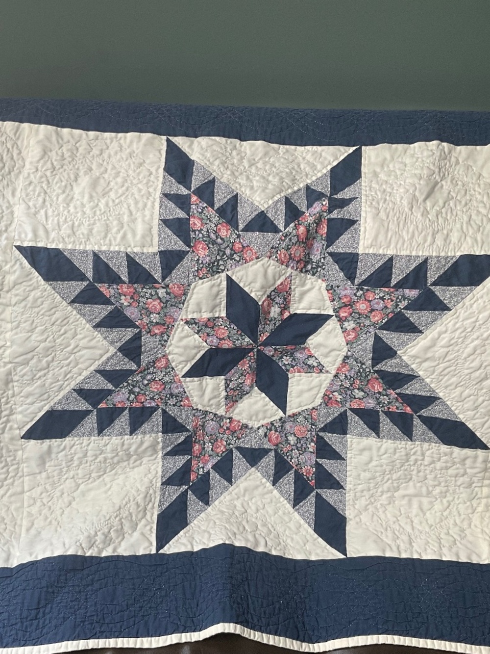 Handmade Lone Star Quilt Throw